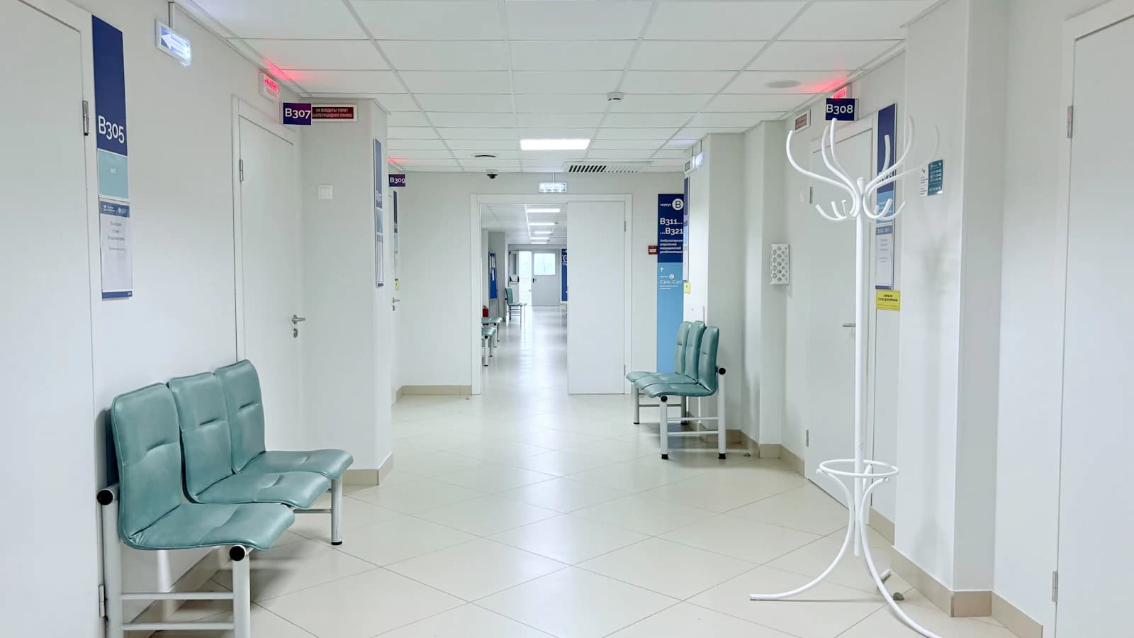 Corridor of a healthcare facility